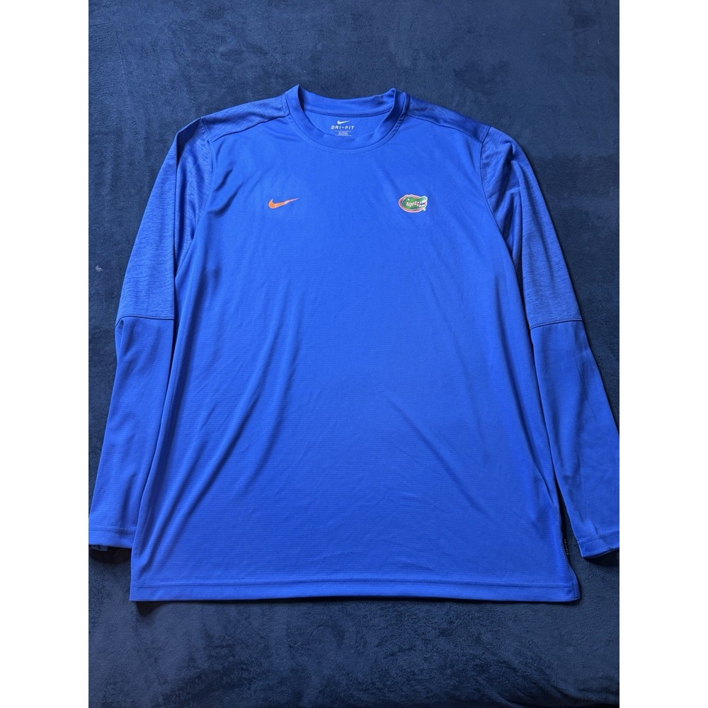 Florida Gators Nike Shirt Mens 2XL Blue Y2K Gator Nation Long Sleeve Active